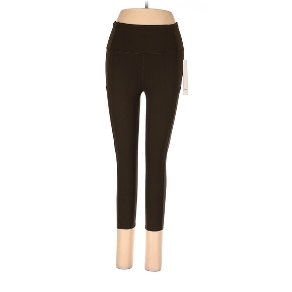 LULULEMON ATHLETICA Solid Dark Olive F & F HR Crop 19